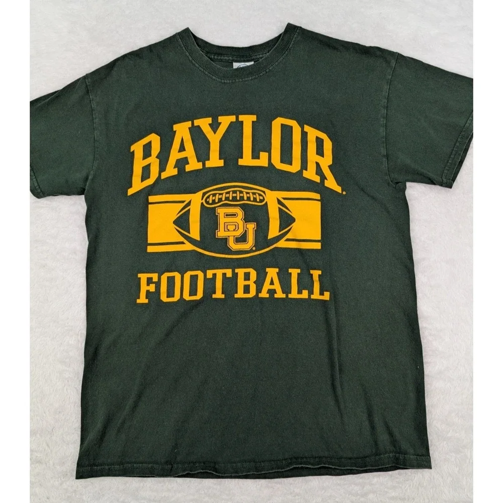 New Agenda Baylor Bears T-Shirt Men's M Green Cotton Graphic Tee NCAA